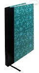 notitieboek gebonden, A5 blanco, Ornament Blauwe Bloemen